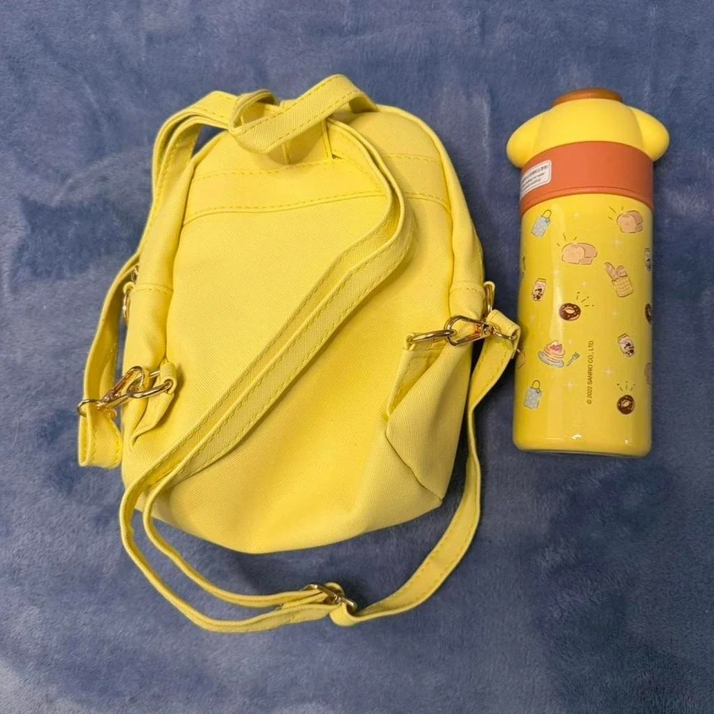 Pompompurin yellow mini bag and water bottle set both new
